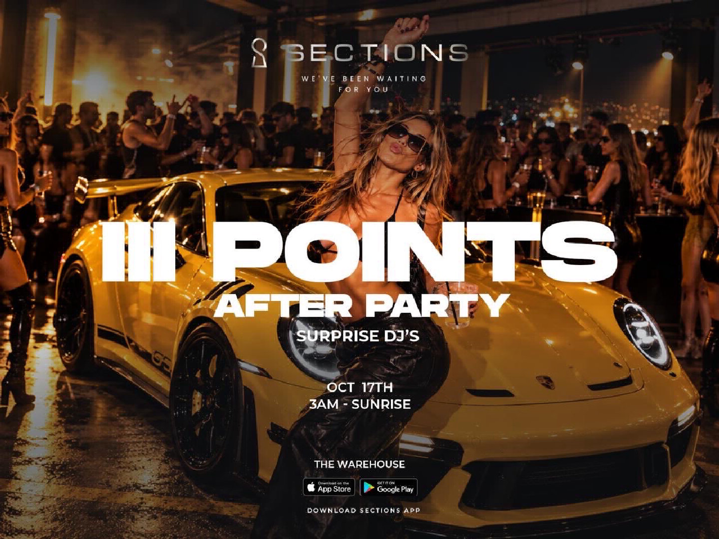 SECTIONS III Points After Party official flyer