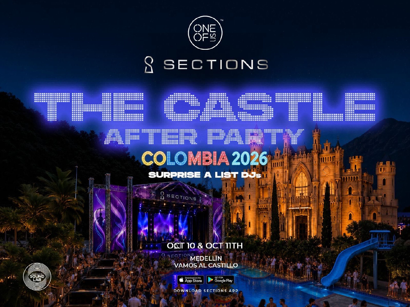 The Castle After Party Colombia 2026 official flyer